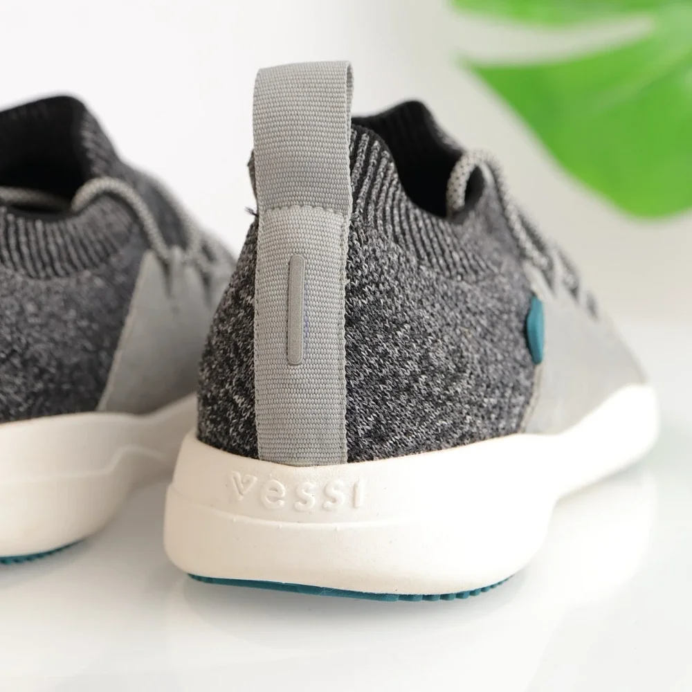 Vessi Womens Cityscape Classic Sneaker Size 7 Waterproof Gray Lace Up Knit Shoes